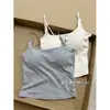 Camisola acolchada con cuello en U para mujer, primavera, verano y otoño, corte ajustado, sexy, elástica, sin espalda, top interior elegante