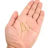 Pingente de Letra Inglesa em Aço Inoxidável 12mm Banhado a Ouro Pingente DIY Moda Europeia e Americana Acessórios para Brincos Colares Atacado
