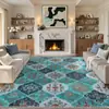 Alfombra Bohemio Retro Americano, Sala de Estar, Dormitorio, Alfombrilla de Mesita de Noche, Antideslizante, Resistente a Manchas, Alfombra Grande para Área de Hotel, Venta al por Mayor