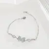Pulsera de Zirconia con Microincrustaciones de Cobre Pulsera de Hilo Moda Coreana Pulsera para Mujer Diseño de Nicho Pulsera de Mariposa Joyería