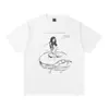 2025 verão nova marca de moda americana amantes masculinos e femininos plus size solto pulôver manga curta camiseta adolescente