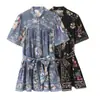 Estilo Europeo y Americano Transfronterizo Z Nueva Moda Elegante Ropa para Mujer Venta al por Mayor Vestido con Cordones y Botones Delanteros 1351648