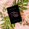 Set Transfronterizo de 18 Tarjetas de San Valentín con Fondo Negro y Tonos Rosas, Presentando Texto Romántico Adecuado para Confesión, Regalo y Transmitir Sentimientos Sinceros