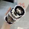 Sanrio Flor de Renda Intestino Grosso Cuidado com o Cabelo Faixa de Cabelo Fofa Desenho Animado Coração de Menina Pequeno Fresco Doce Anel de Intestino Alta Elasticidade