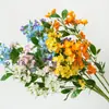 Rama Larga Pequeña Floral Belleza Dedo Boda Flor Arreglo Flor Milán Artificial Set Flor Artificial Decoración Mesa Flor Seda