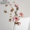Flor Artificial Rosa Lua Fúcsia Tingida Fabricante Decoração de Casa Casamento Parede Flor Falsa INS Buquê Transfronteiriço Flor Rosa