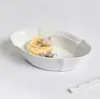 Amazon Tazón de Cerámica Celebridad de Internet Tazón de Sopa Coreano Simple Blanco Puro Tazón de Postre Tazón de Ensalada con Forma Especial Tazón de Cereal para el Desayuno