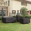 Cubierta Exterior a Prueba de Polvo y Sol de Tela Oxford 210D para Mesas y Sillas, Cubierta Cuadrada para Muebles de Jardín, Protección contra Lluvia y Polvo para Uso en Exteriores