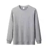 Sudadera de Algodón Pesado Color Sólido Estilo Japonés Cuello Redondo Unisex Holgada Gruesa Sencilla Top de Pareja Manga Larga