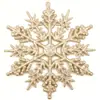 Decoraciones Navideñas 10cm Copos de Nieve, Copos de Nieve de Plástico con Purpurina, Decoración para Árbol de Navidad Colgantes de Copo de Nieve Huecos