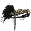 Diadema Retro Europea y Americana Transfronteriza Inspirada en El Gran Gatsby de los Años 20, Diadema de Plumas, Accesorio para el Cabello para Fiestas de Cóctel