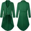 Roupas Masculinas Novas 2024 Jaqueta Gótica Smoking a Vapor Casaco da Era Vitoriana Roupas de Performance