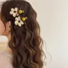 Pinza para el Cabello de Flor Tejida con Hilo Melard para Mujer, Pinza de Lazo para Frente y Flequillo Lateral, Pinza de Pato para el Cabello de Niños