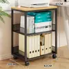 Estante para impresora, gabinete de almacenamiento de múltiples niveles de pie para oficina, estación de trabajo debajo del escritorio, carrito con ruedas, estante de almacenamiento de archivos