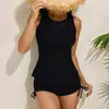 2026 Novo Maiô Transfronteiriço Renda Malha Dividido Conjunto de Biquíni Tankini para Mulheres Bikini Conjunto de Três Peças Tankini