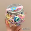 Faixa de cabelo colorida para polegar de criança, elástico de cabelo para menina, elástico de borracha de alta elasticidade, não machuca o cabelo do bebê, corda de cabelo, acessório de cabeça