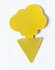 Tablero trampa para insectos de doble cara amarillo con forma irregular personalizado, tablero trampa para insectos de inserción en el suelo con forma de mariposa, tablero trampa para insectos de jardín con varilla de soporte, tablero amarillo para trips
