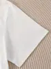 Tamanho Europeu Transfronteiriço Feminino Estampa de Âncora da Costa Leste Manga Curta Gola Redonda Casual Leve Branco Roupa de Férias