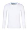 Camiseta de algodão de manga comprida cor sólida em branco em branco com gola impressa logotipo camisa publicitária diy roupas de trabalho impressas camisa cultural