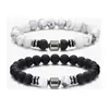 Joyería Transfronteriza Amazon Pulsera Magnética Piedra de Obsidiana Pulida Piedra Mapa Pulsera de Cuentas Mayoreo