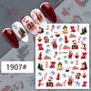 Nuevos Stickers Navideños para Uñas al Mayoreo Copo de Nieve 3D Alce Papá Noel Belleza Calcomanía Decoración de Uñas