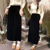 Nueva colección Otoño/Invierno 2026: Falda midi de terciopelo de alta gama para mujer, moderna y elegante, con un diseño retro, caída lujosa y una silueta gruesa y larga