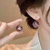 Pendientes de aro circulares de metal francés, nuevos y modernos, con diseño de nicho, únicos y elegantes, para mujer, con cara pequeña.