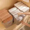 Caixa de Armazenamento de Tecido com Estrutura de Aço Organizador de Guarda-Roupa Cesta de Armazenamento Caixa de Armazenamento de Brinquedos Anel de Aço Tecido Não Tecido Armazenamento de Guarda-Roupa Doméstico