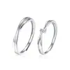 Anel de Prata Esterlina Amor Entrelaçado 999 Mobius Romântico Nicho Alto Padrão Ins Anéis de Prata Pura para Casal para Homens e Mulheres