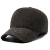 Chapéu Masculino Outono e Inverno para Meia-Idade e Idosos, Chapéu Quente de Vovô com Forro de Lã, Boné de Baseball Protetor de Orelhas para Pai, Boné de Baseball Versátil de Lã