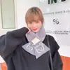 Ins Celebridade da Internet Estilo Coreano Cachecol de Pelúcia Inverno Versátil Lindo para Meninas Gola de Pele Sintética de Coelho Rex Cachecol Quente de Tricô