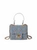 Bolso Cruzado de Cadena Nuevo Estilo Coreano Dongdaemun Nicho Patrón de Rombo Estilo Chanel para Primavera y Verano, Bolso de Mano Versátil Casual Bolso Cuadrado Pequeño