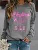 Sudadera con Estampado en Inglés de Calabaza de Halloween Otoño e Invierno Europeo y Americano Camiseta de Manga Larga con Cuello Redondo de Amazon Ropa para Mujer