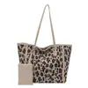Bolso de Moda Europeo y Americano Estampado de Leopardo Otoño 2025 Nuevo Estilo Casual Madre e Hija Bolso de Hombro Bolso Tote de Gran Capacidad para Ir al Trabajo