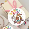 Cartão Lua Cheia Bebê Personalizado Etiqueta Lembrança Banquete 100 Dias Cartão Decorativo Caixa de Açúcar Bolo de Casamento Cartão de Aniversário Infantil
