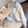 Chaqueta de Mezclilla Casual de Alta Gama y Estilosa Estilo Coreano para Mujer, Chaqueta Única y Hermosa con Cuello Solapa para Salidas de Primavera y Otoño