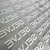 Nova Etiqueta de Transferência Térmica de Silicone Brilhante 3D Logo Letra Padrão Roupas Silicone Transferência Térmica Design Personalizado