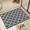 Alfombra de Piso para Inodoro de Baño Alfombra Suave Absorbente de Barro de Diatomeas Alfombra para Puerta de Baño Alfombra para Pies Antideslizante Alfombra para Inodoro