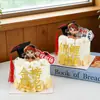 Decoración de Pastel para Temporada de Graduación: Gorra de Doctorado, Toga de Licenciatura, Niño y Niña, Éxito Dorado, Futuro Brillante, Adorno Acrílico