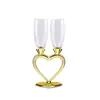 Copas de Champaña en Forma de Corazón, Set de Alta Calidad de Dos para Bodas y Fiestas, Copas de Champaña Románticas para Banquetes de Bodas