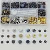 Amazon 90 juegos de material de cobre 12.5mm hebilla de cuatro piezas +4 herramientas en caja ropa abrigo y otros botones botón a presión hebilla oculta