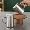 Taza de Agua de Acero Inoxidable de Doble Capa Personalizada con Asa Taza Infantil Aislada Térmicamente Taza de Café para el Hogar 304 Taza con Boquilla Infantil