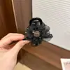 Pinza de Flor de Cinco Pétalos Malla Strass Girasol Clip Negro Sentido Avanzado Nuevo Clip Tiburón 2024