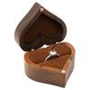 Caja de Madera Maciza para Pendientes de Mujer, Anillos, Joyero de Almacenamiento y Regalo, Nogal Negro Exclusivo Transfronterizo para Regalos de Enamorados Logo