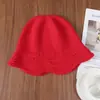 Venta al por mayor transfronteriza del fabricante, Gorro de pescador cálido de punto 100% lana pura con borde de encaje, Gorro de lana cálido de punto en stock