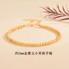 Pulsera de Jade Oro Crema Natural Ultra Fina de 3 mm Pulsera de jade color crema de oro para novia pulsera diy al por mayor