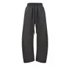 Calça de Moletom Larga de Perna Larga para Primavera e Outono de 2025 Atacado de Alta Qualidade Estilo Americano Calça Simples Sabre Calça Casual Esportiva Feminina
