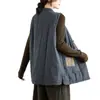 Chaleco grueso de algodón de tiro real 2026 invierno nuevo estilo Zen ropa de mujer capa de hombro cálida acolchada holgada