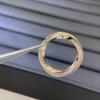 Nuevo anillo Graf Mobius con diseño de flor torcida de diamantes para parejas, anillo elegante y sencillo.