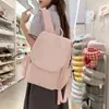Mochila color crema para mujer, nuevo estilo 2026, simple, a la moda, gran capacidad, bolso de doble hombro, diseño de nicho, versátil para el trabajo, se puede llevar cruzado